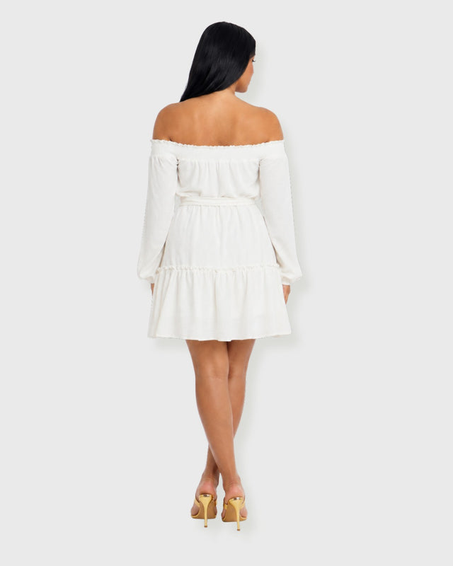 IVORY BREEZE MINI DRESS - vista posterior