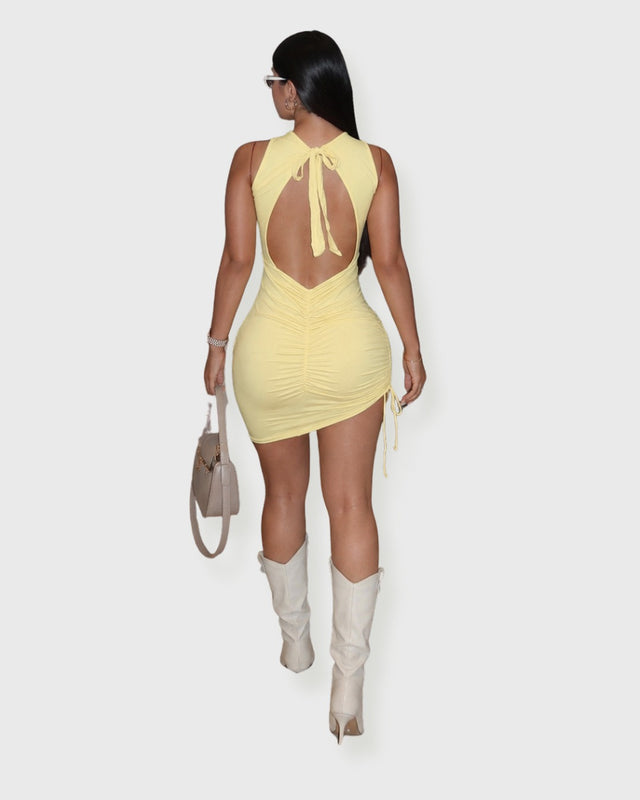 BUTTERCUP OPEN-BACK MINI DRESS - vista posterior
