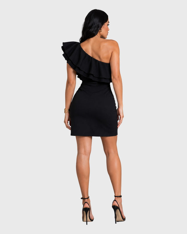 VIENNA RUFFLE MINI DRESS - vista posterior