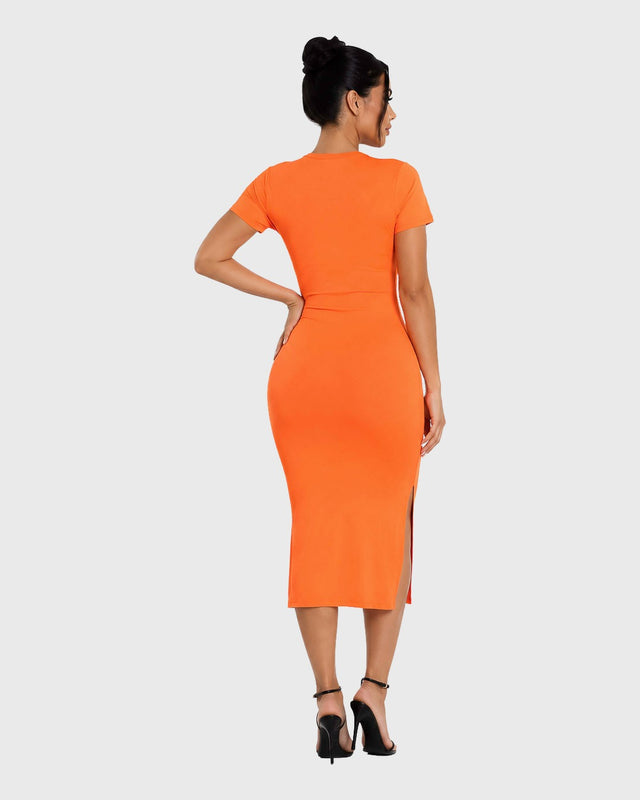 TANGERINE MIDI DRESS - vista posterior