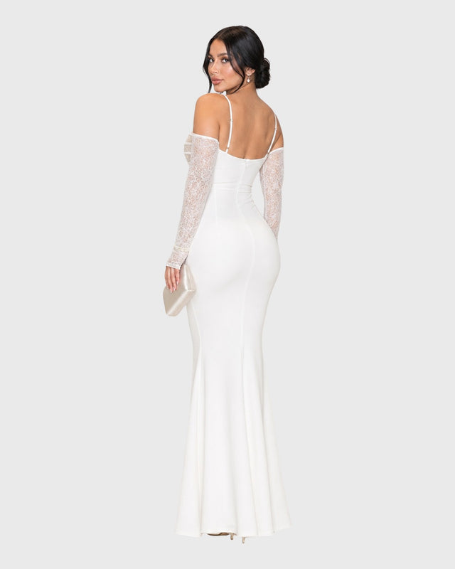 IVORY EMPRESS MAXI DRESS - vista posterior