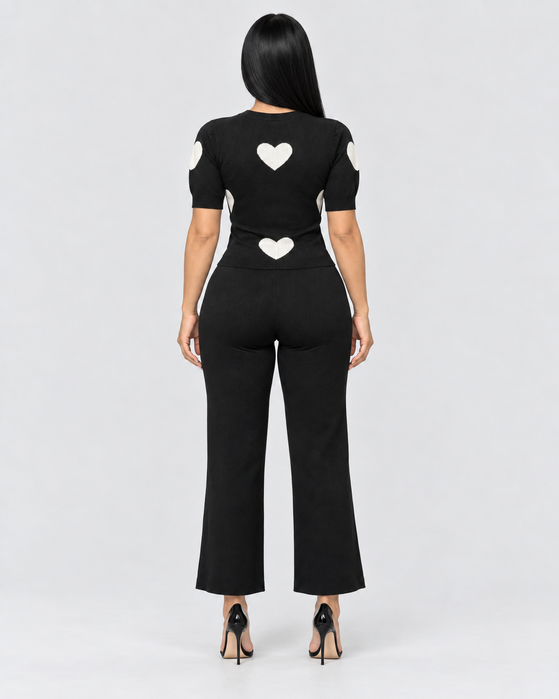 Conjunto Corazones Elara - Negro