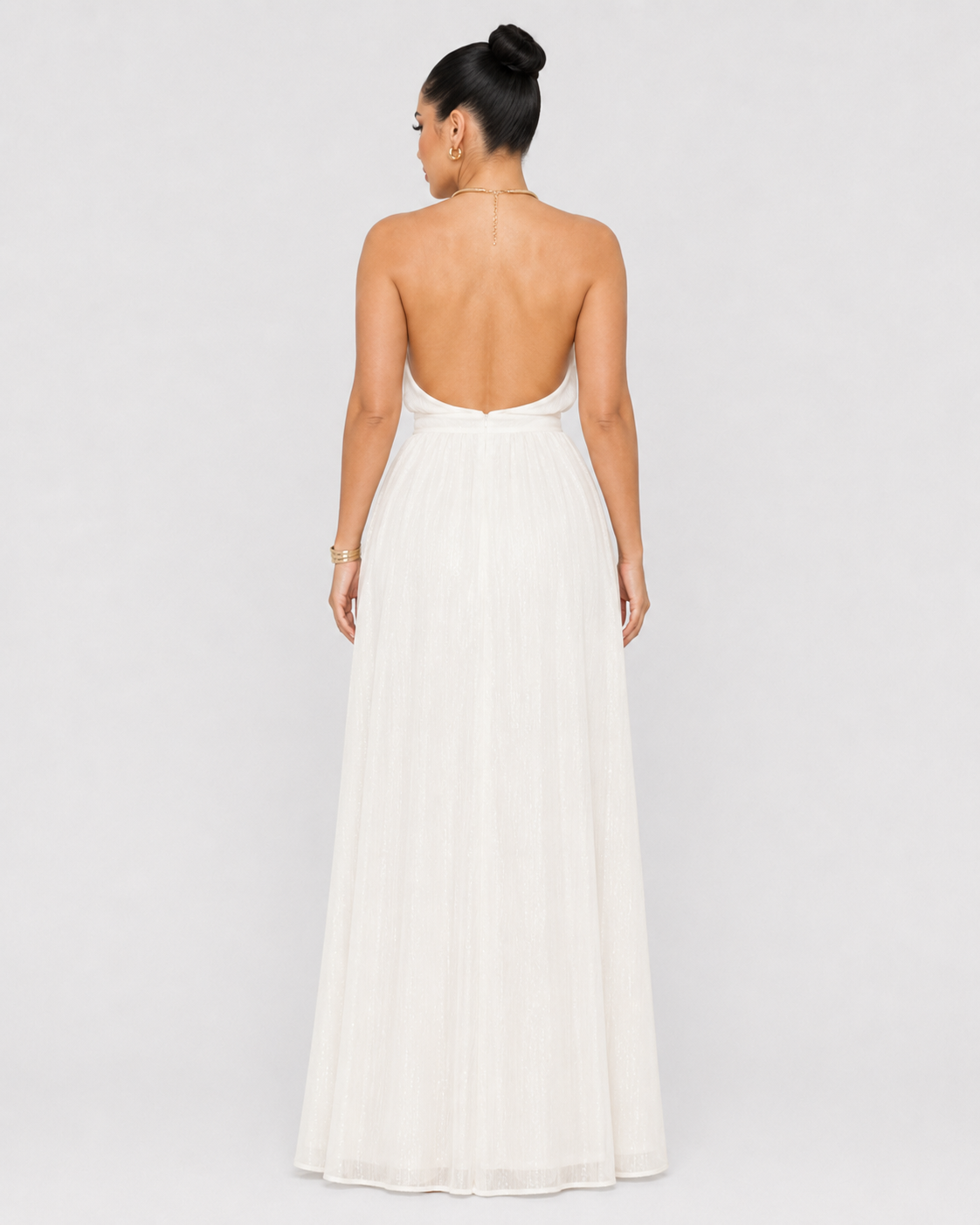 Vestido de Gala Ivory Chain - Marfil