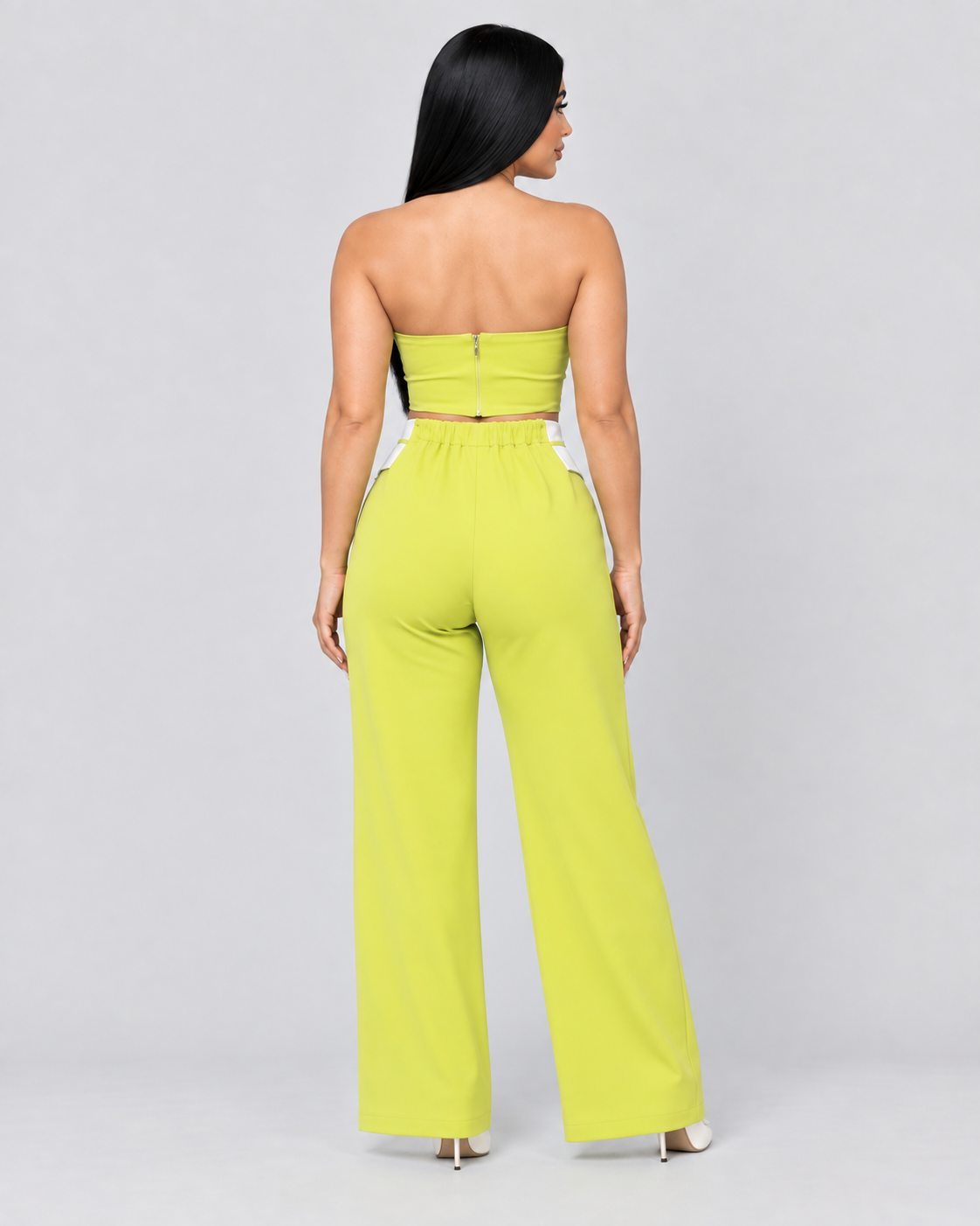 Conjunto Nouvelle - Lima y Blanco - vista posterior