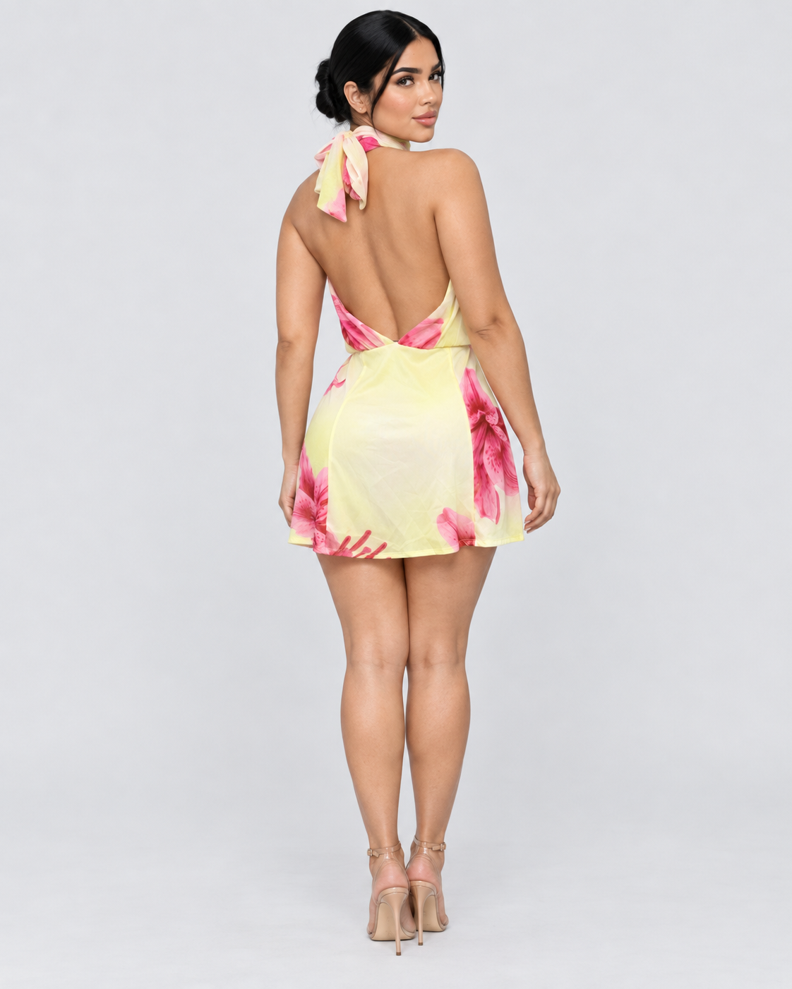 Vestido Corto Lilium - Amarillo Floral