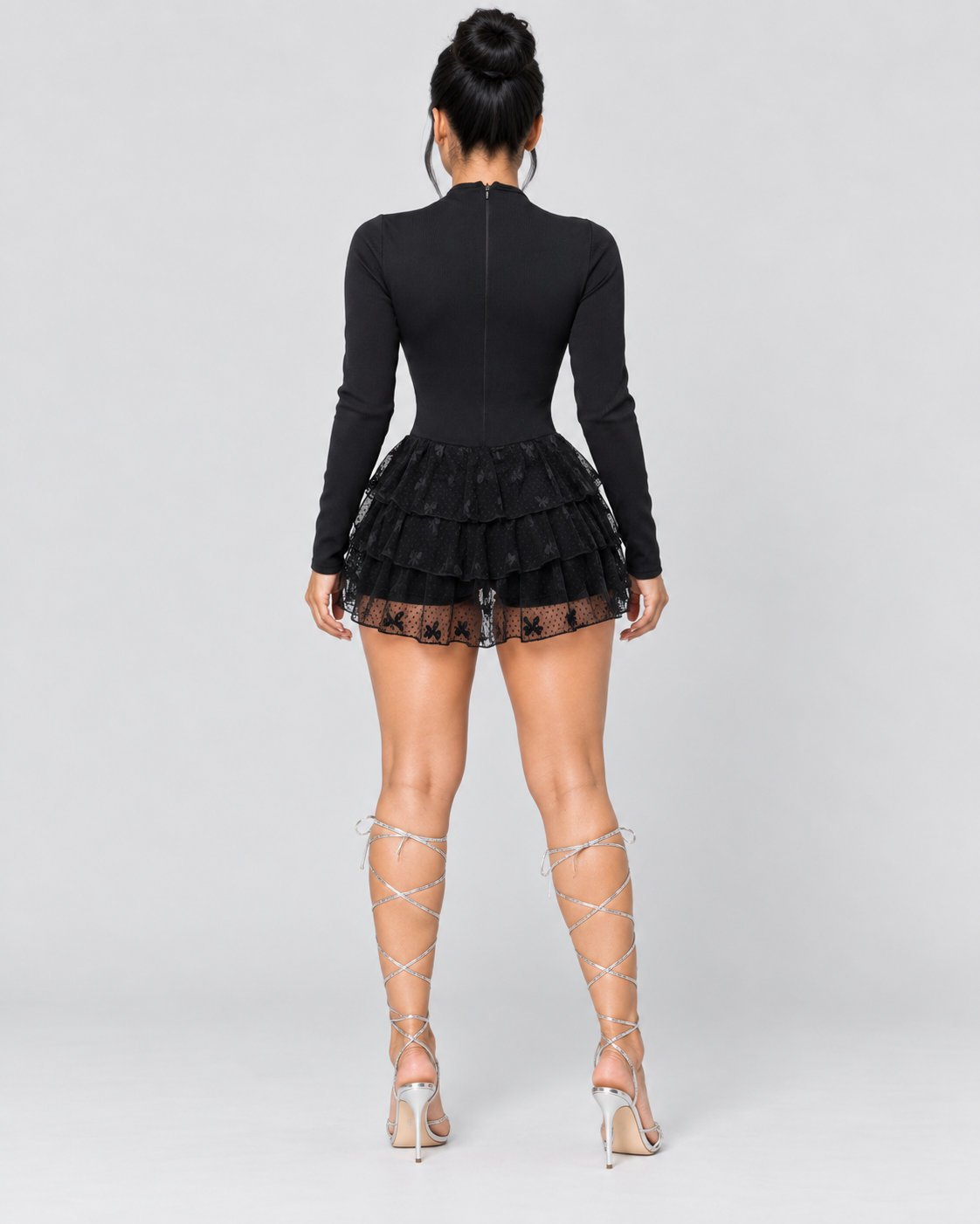 Vestido corto Onyx - Negro - Vista posterior