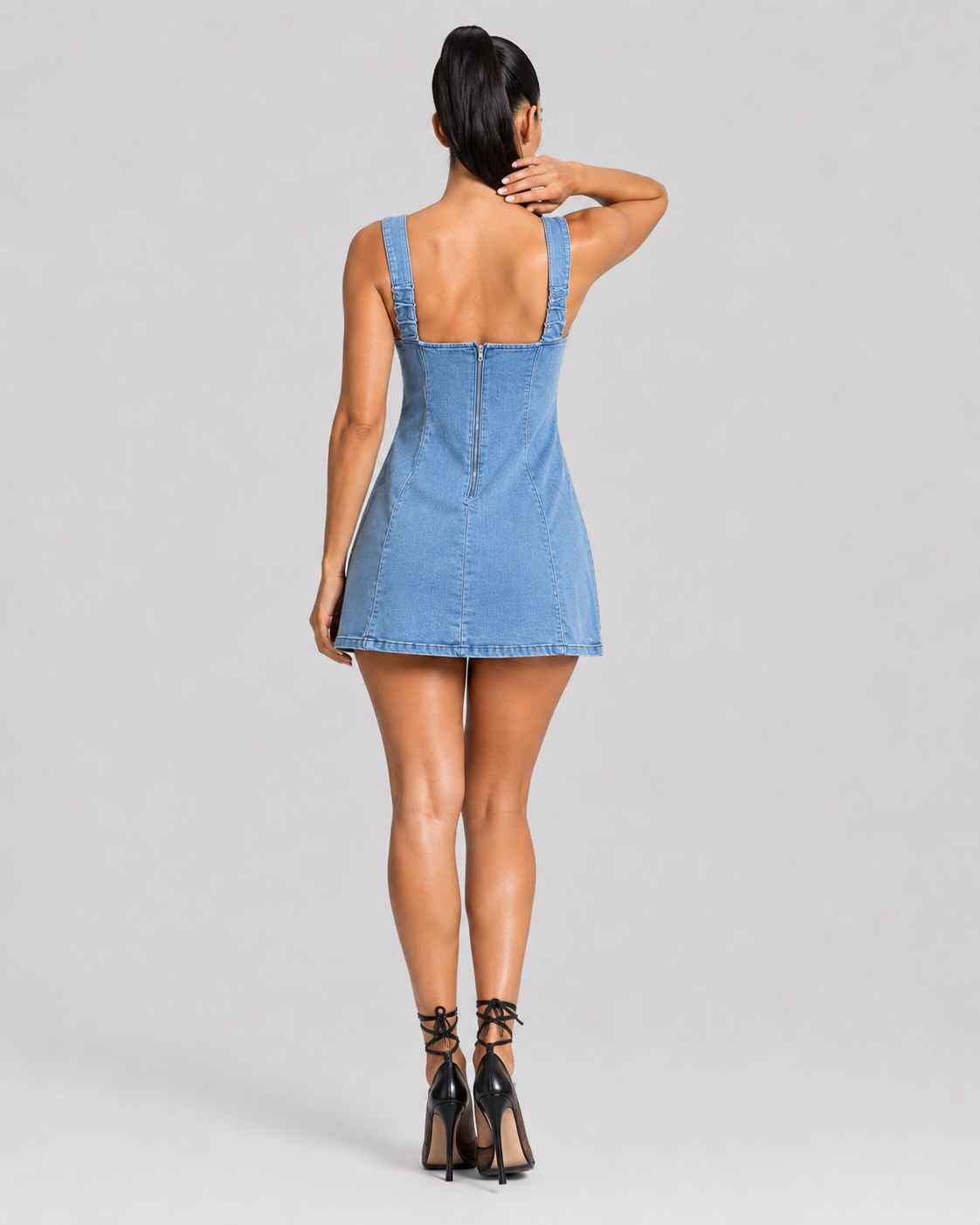 BLUE HOUR DENIM MINI DRESS