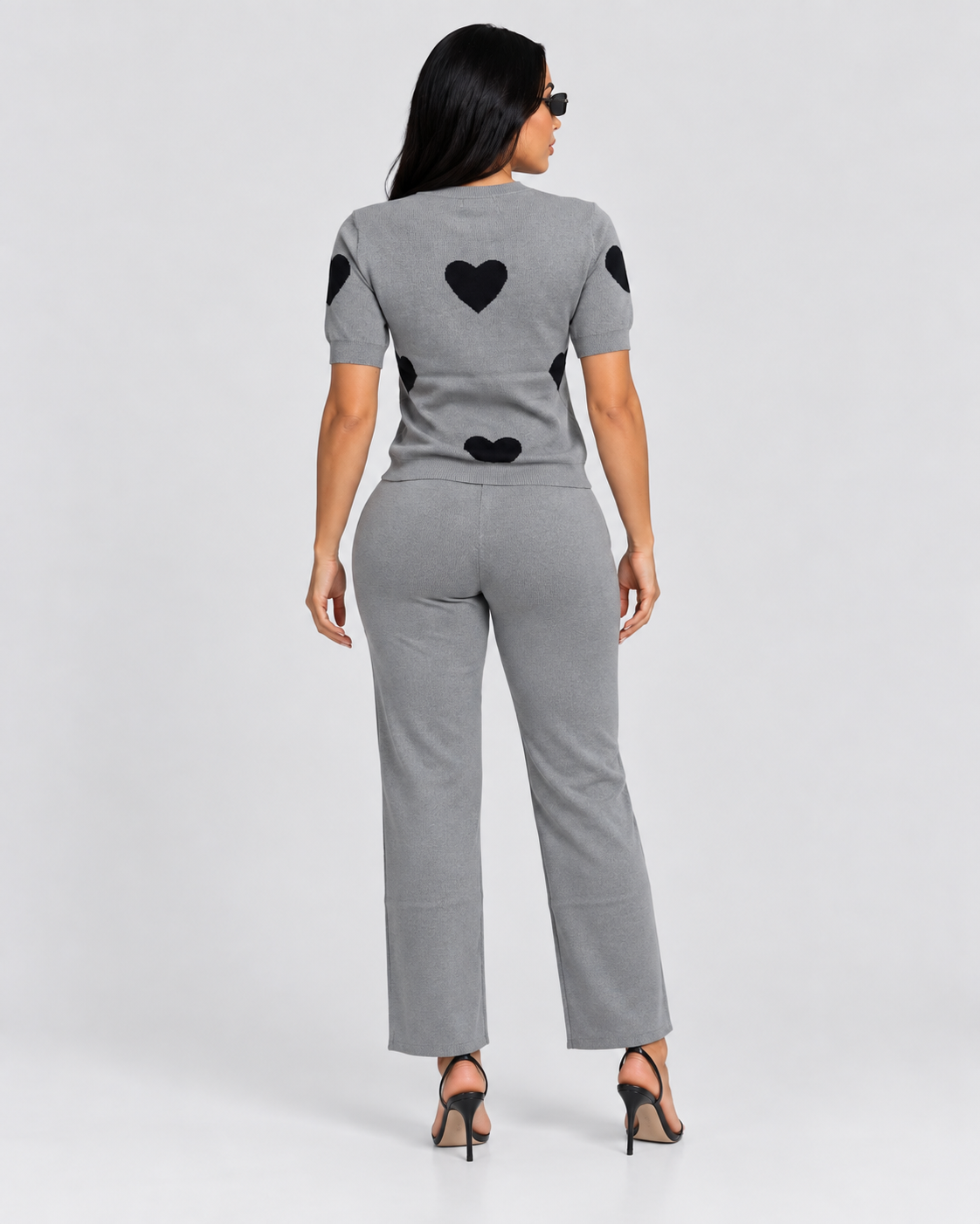 Conjunto Corazones Elara - Gris