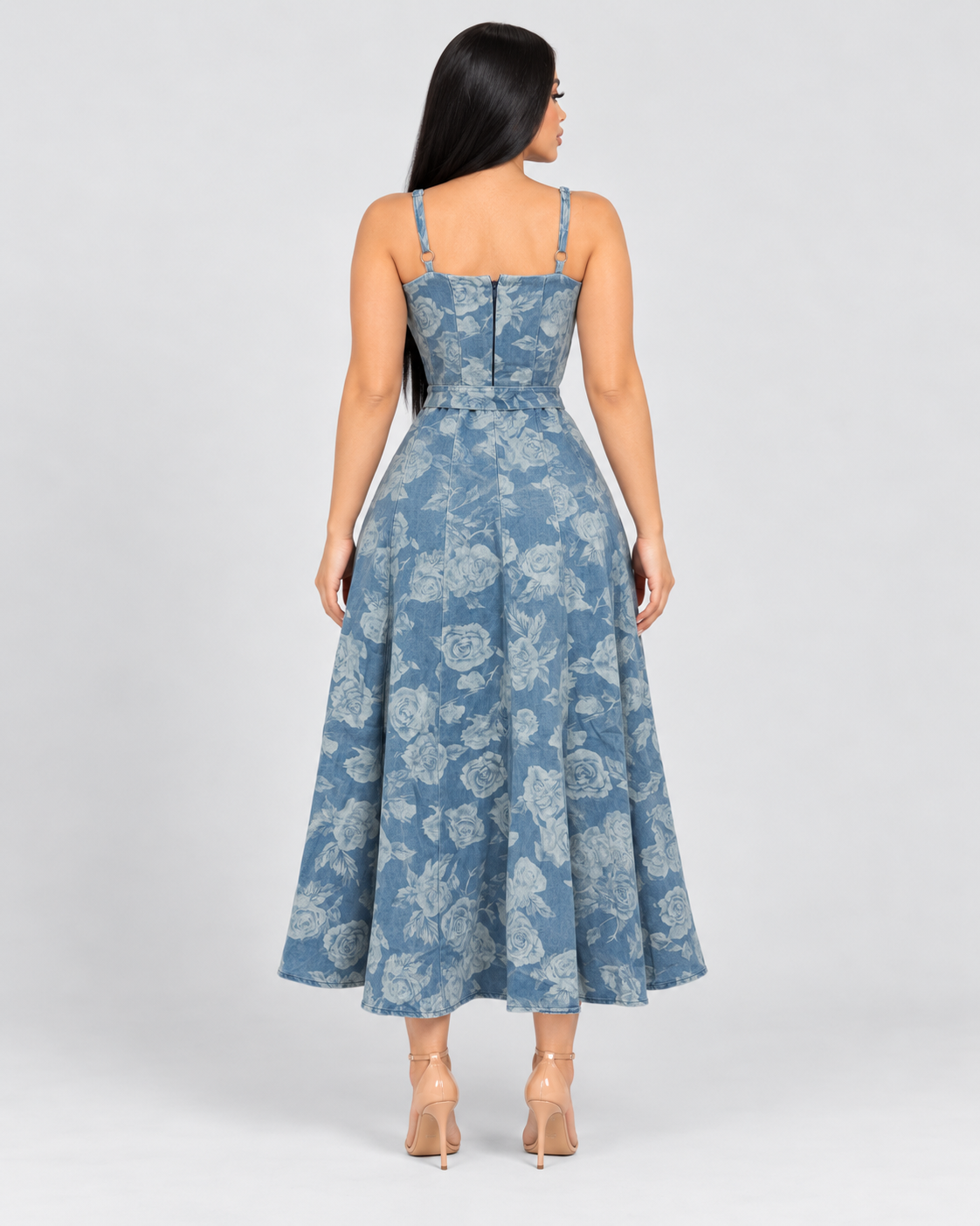 Vestido Midi Jeans Mirabelle - Azul