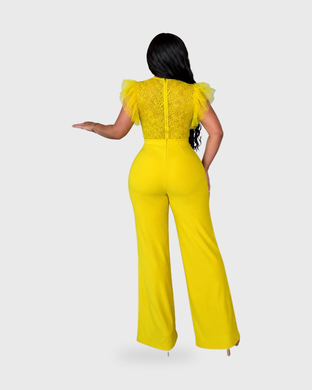 AFTERGLOW JUMPSUIT Amarillo - vista posterior