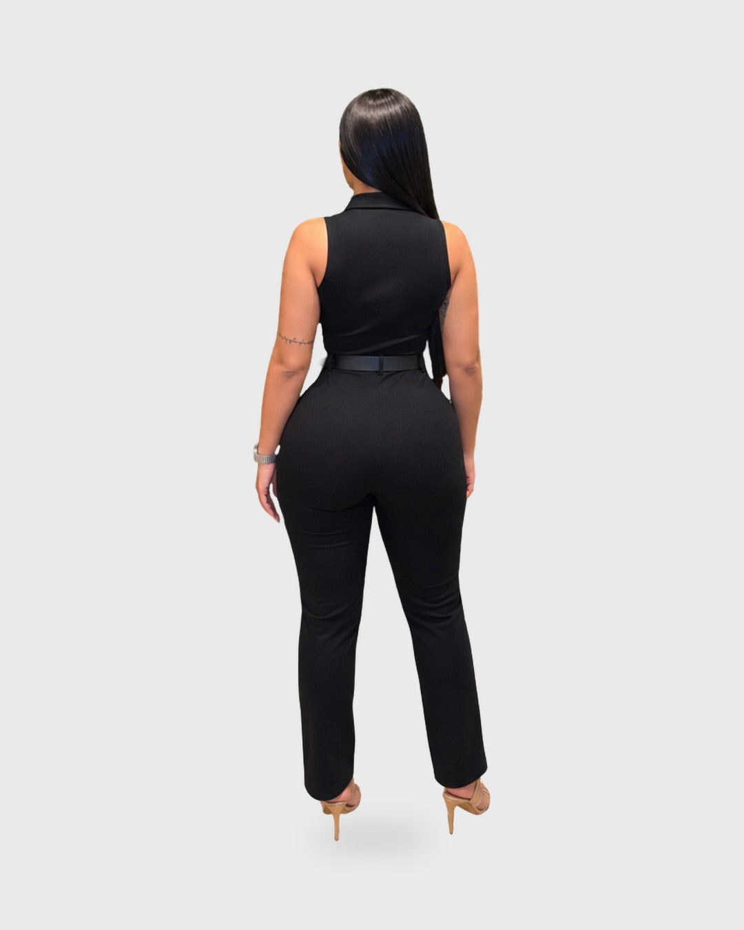 CITY SOFT JUMPSUIT Negro - vista posterior