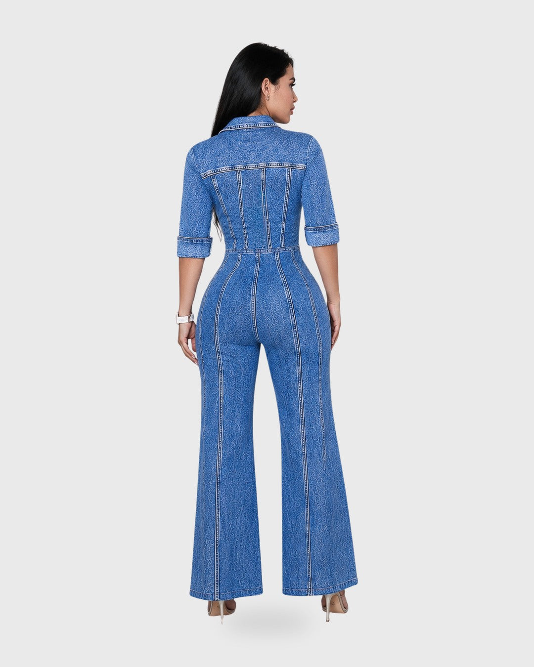 EASY STREET JUMPSUIT Azul Denim - vista posterior