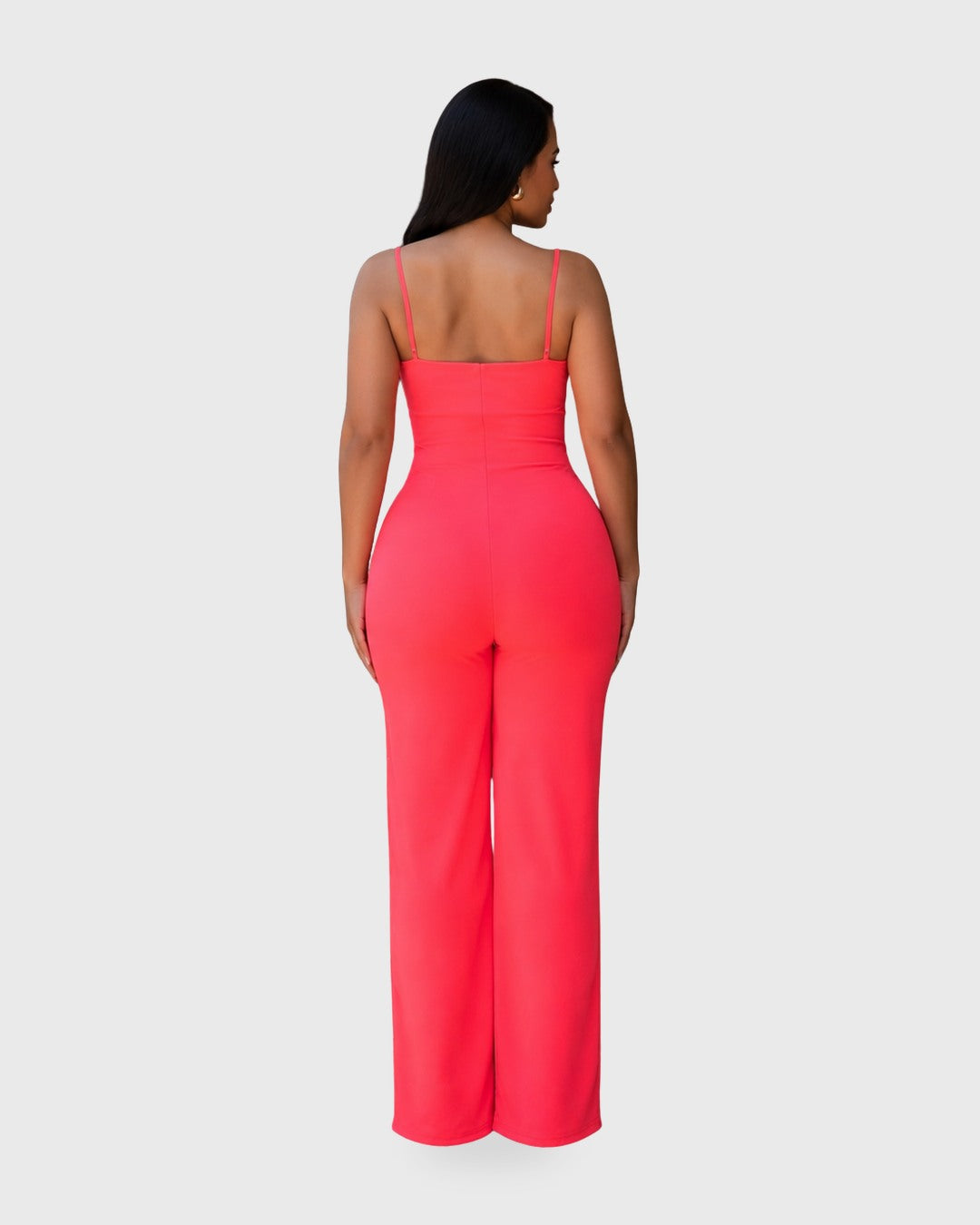 NOVA LANE JUMPSUIT Coral Intenso - vista posterior