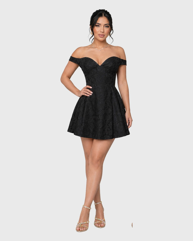 ENCHANTED HALTER SKATER MINI DRESS - vista frontal