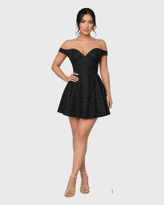 ENCHANTED HALTER SKATER MINI DRESS - vista frontal