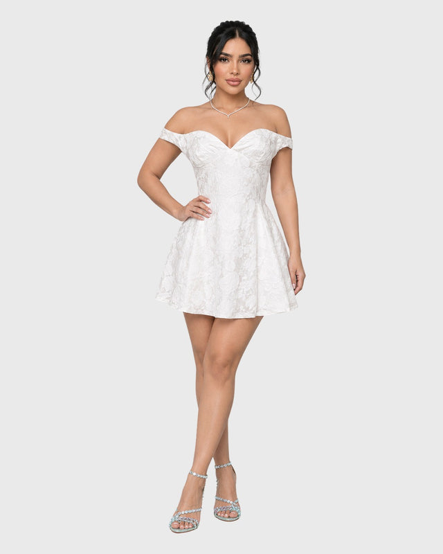 ENCHANTED HALTER SKATER MINI DRESS - vista frontal