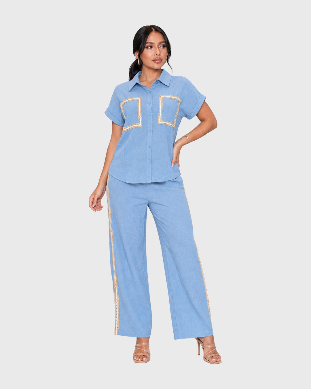 SUNSHINE LINEN MATCHING SET - vista frontal