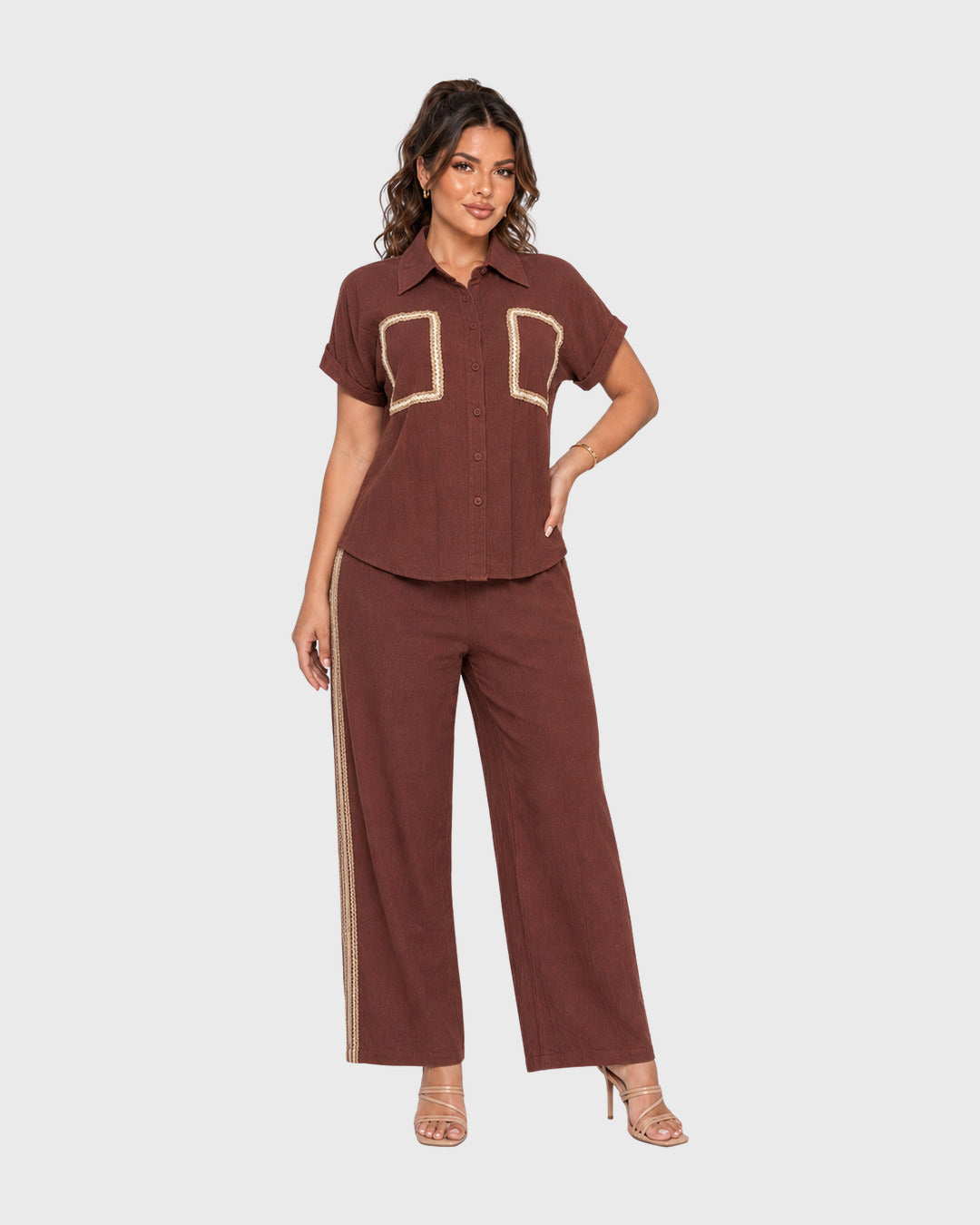SUNSHINE LINEN MATCHING SET - vista frontal