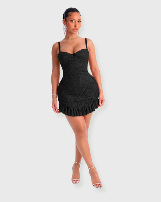 NOIR ROMANCE MINI DRESS - vista frontal
