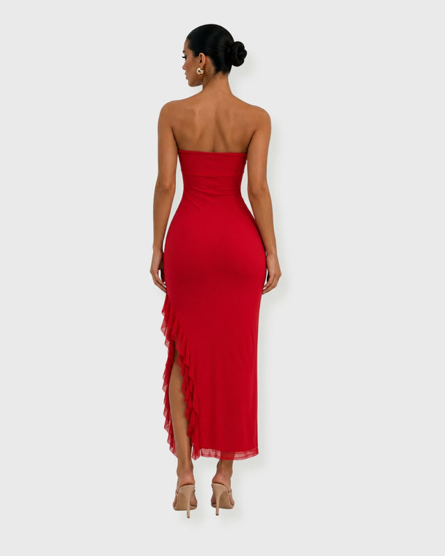 SCARLET SUNSET MINI DRESS - vista posterior
