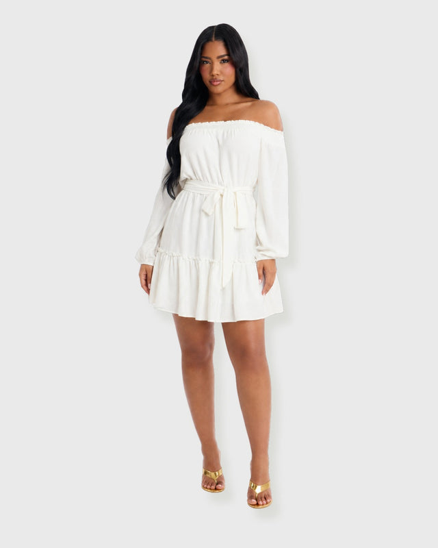 IVORY BREEZE MINI DRESS - vista frontal