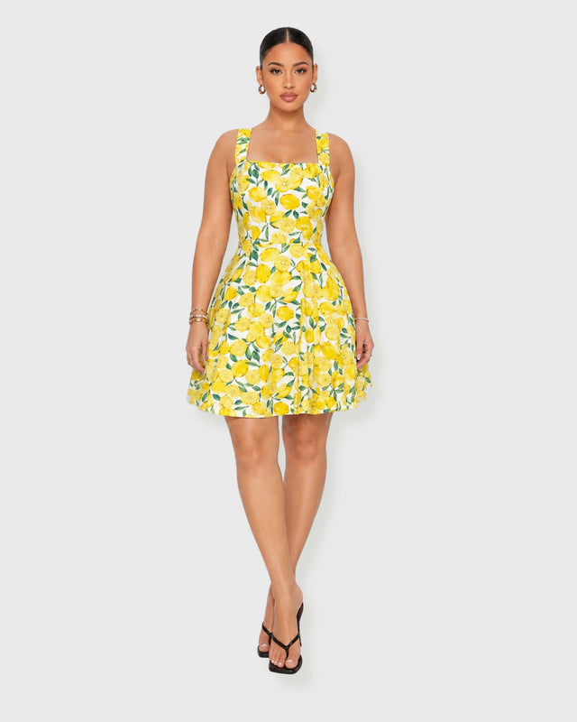 LEMON GROVE SKATER MINI DRESS - vista frontal