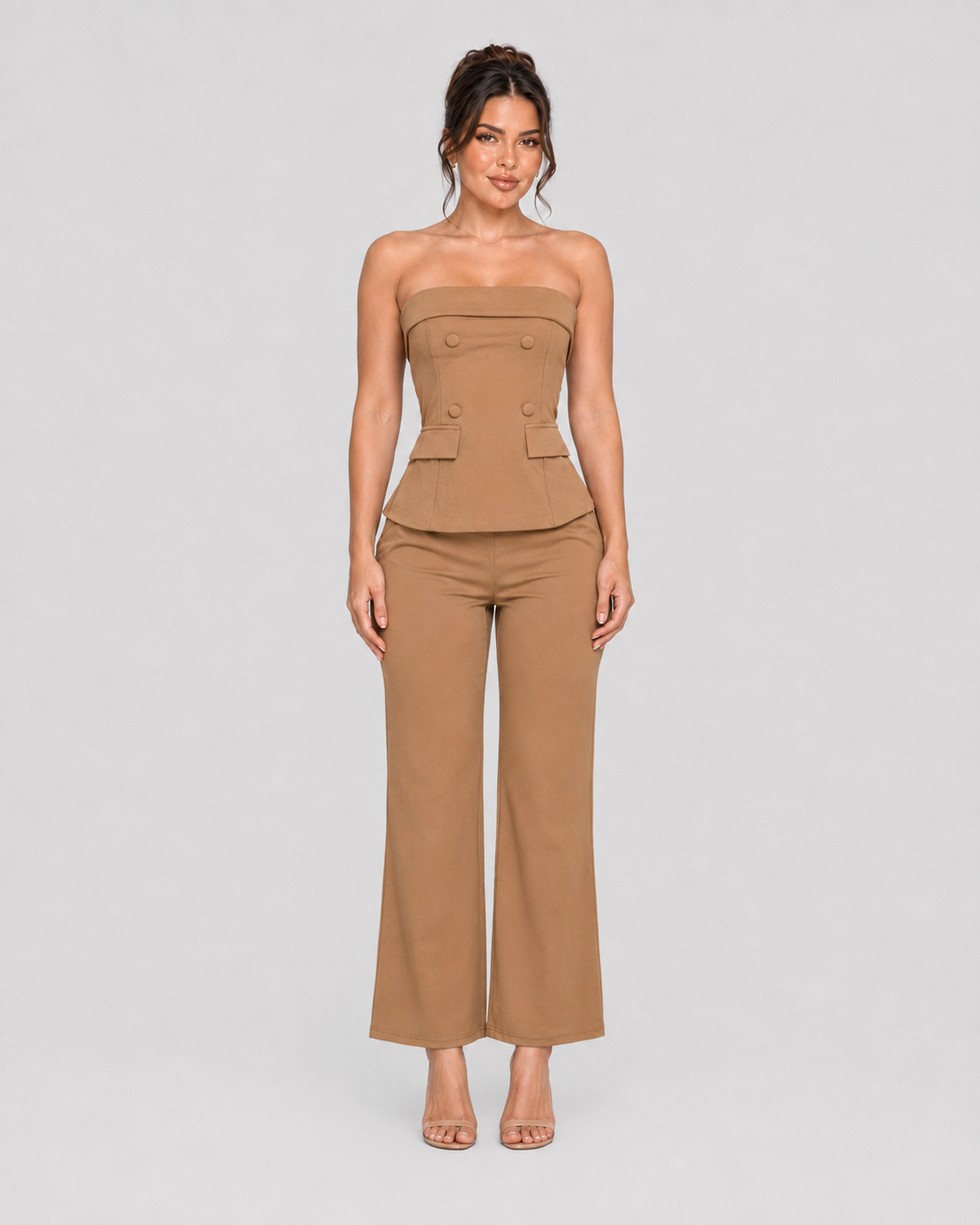 CONJUNTO POWER SUIT - BEIGE