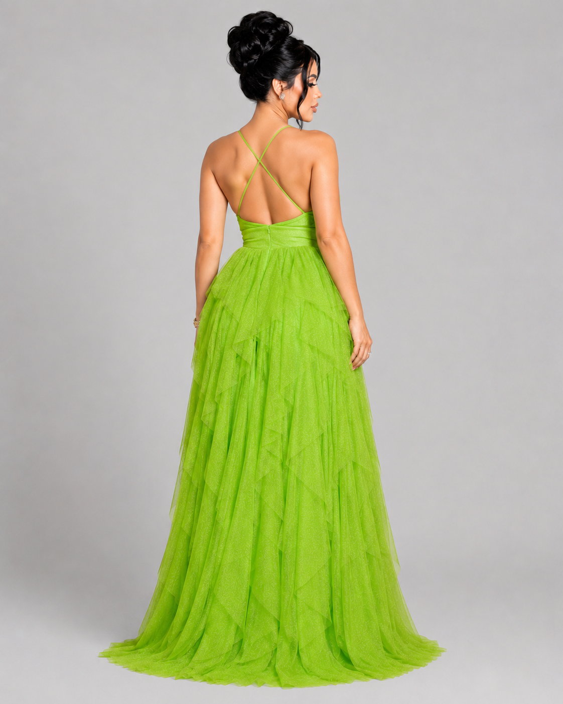Vestido de Gala Lime Chiffon - Lima