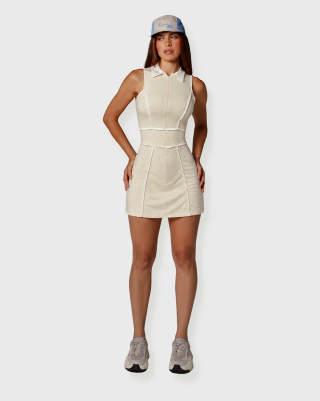 RACER ZIP MINI DRESS - vista frontal