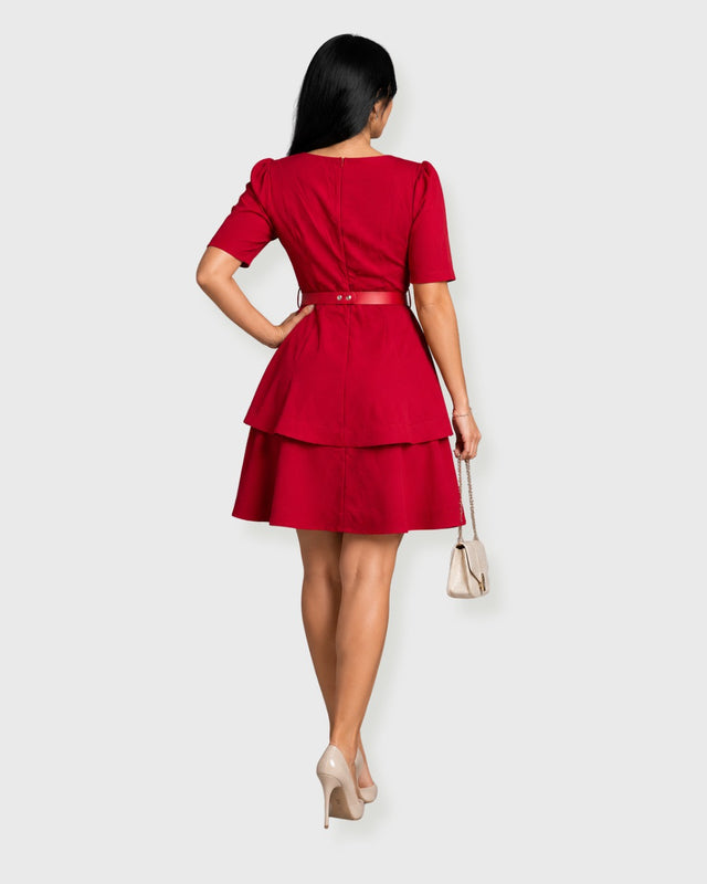 GRACE LAYERED MINI DRESS - vista posterior