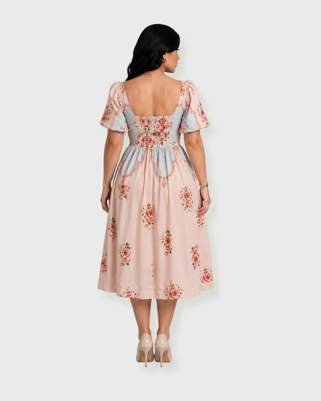ROSE GARDEN ROMANCE MINI DRESS - vista posterior
