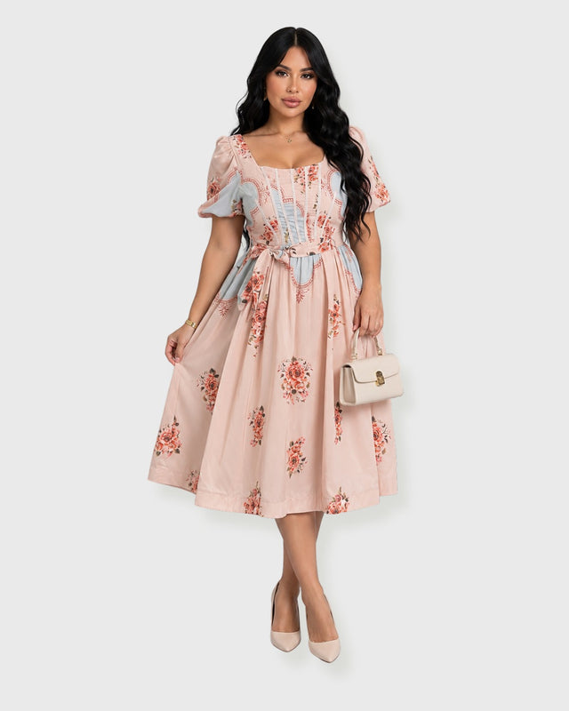 ROSE GARDEN ROMANCE MINI DRESS - vista frontal