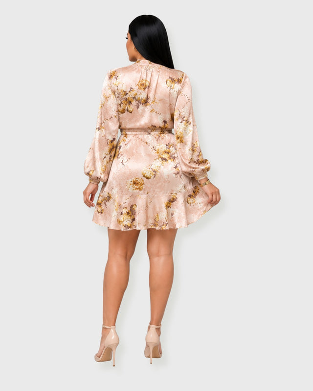 BLUSH VINTAGE BLOOM MINI DRESS - vista posterior