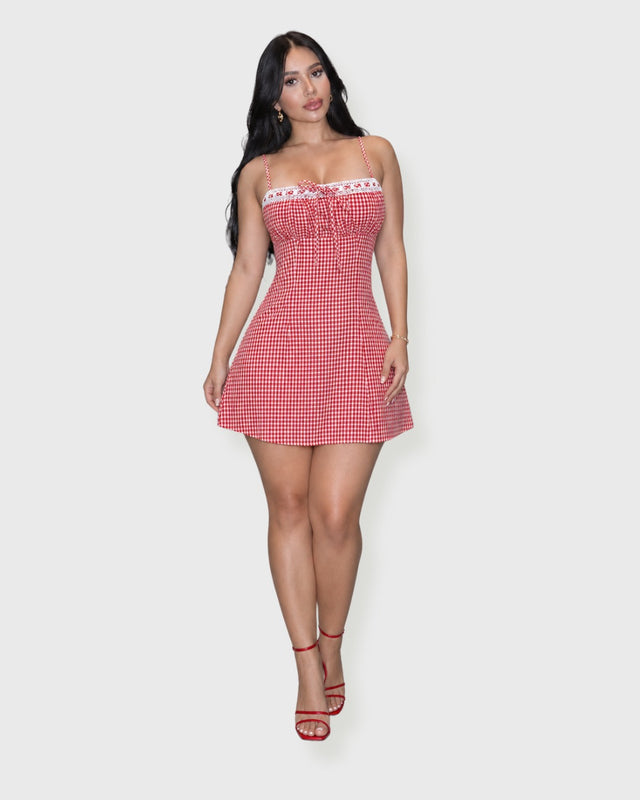PICNIC CHARM MINI DRESS - vista frontal