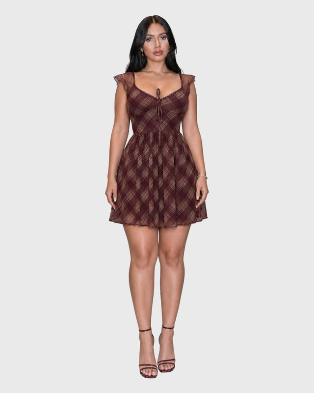 AUTUMN WHISPER MINI DRESS - vista frontal