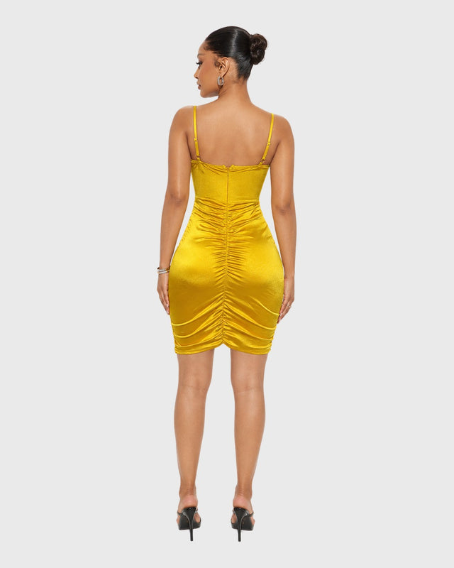 GOLDEN DESIRE MINI DRESS - vista posterior