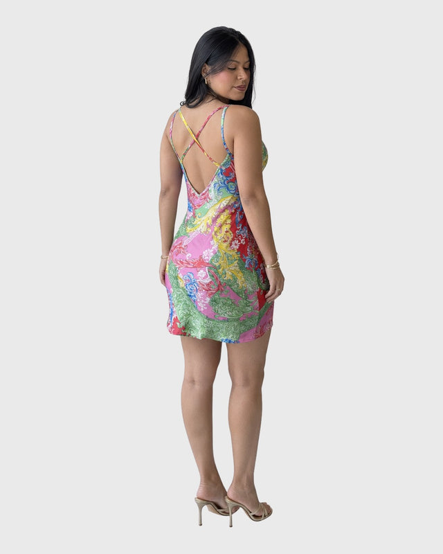COLORFUL FANTASY MINI DRESS - vista posterior