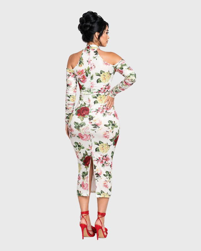 ROSES MIDI DRESS - vista posterior