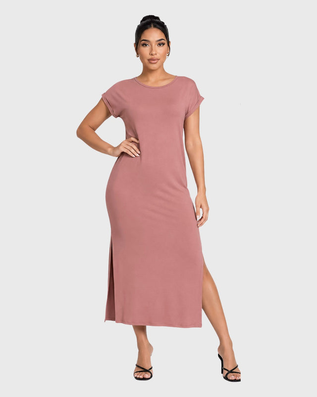 EASY BREEZY MIDI DRESS - vista frontal