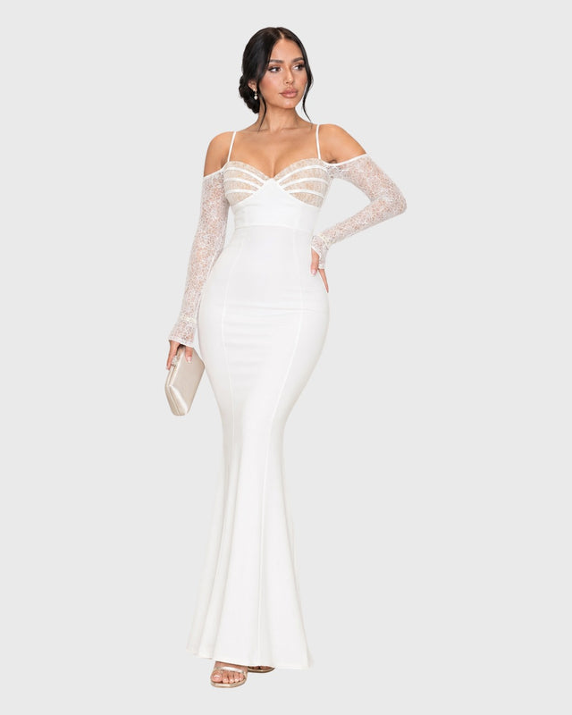 IVORY EMPRESS MAXI DRESS - vista frontal