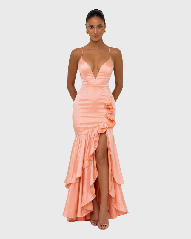 RADIANT CASCADE MAXI DRESS - vista posterior