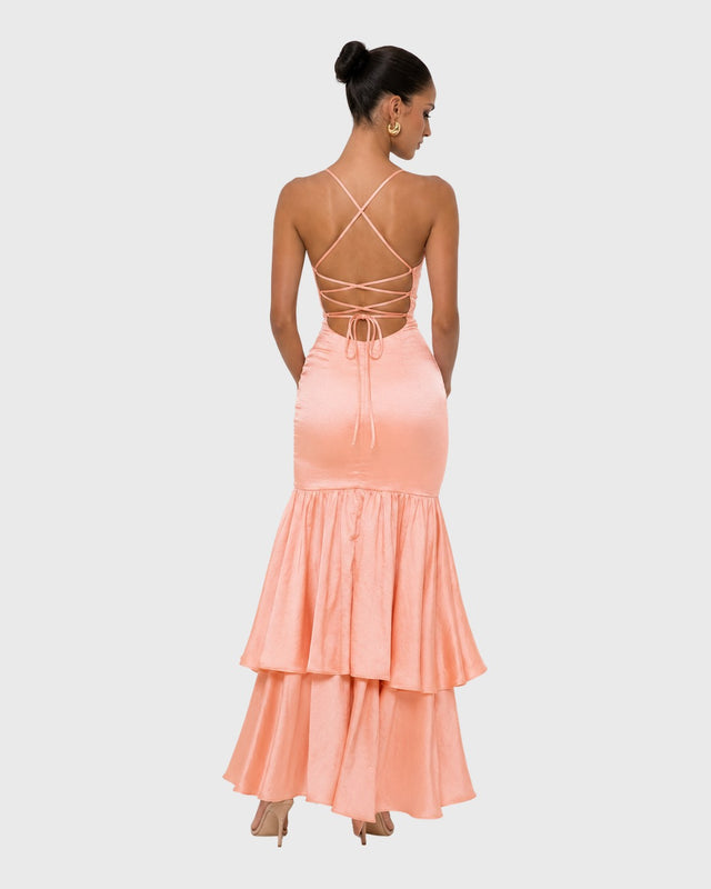 RADIANT CASCADE MAXI DRESS - vista frontal