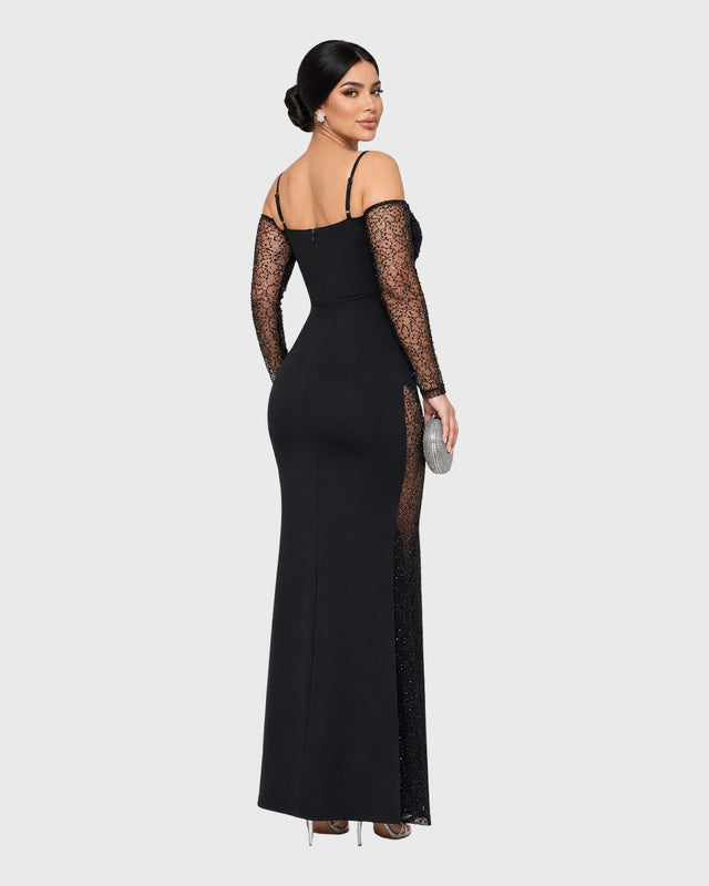 NOIR ENCHANTRESS MAXI DRESS - vista posterior
