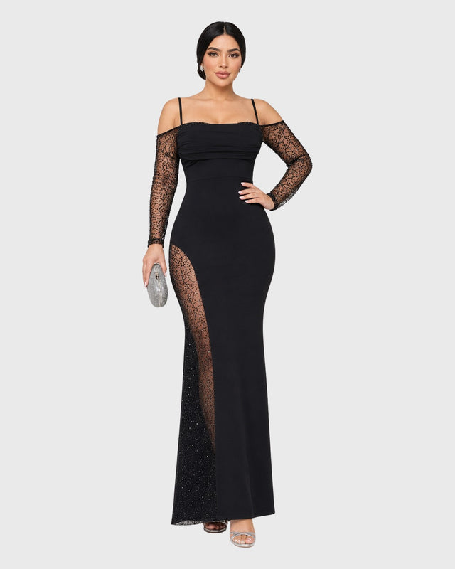 NOIR ENCHANTRESS MAXI DRESS - vista frontal