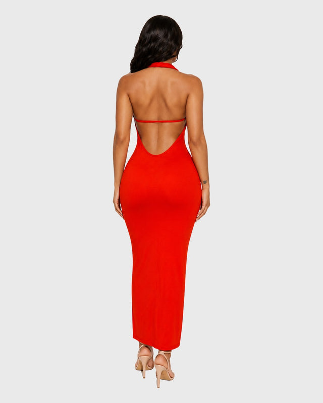 CRIMSON DESIRE MAXI DRESS - vista posterior
