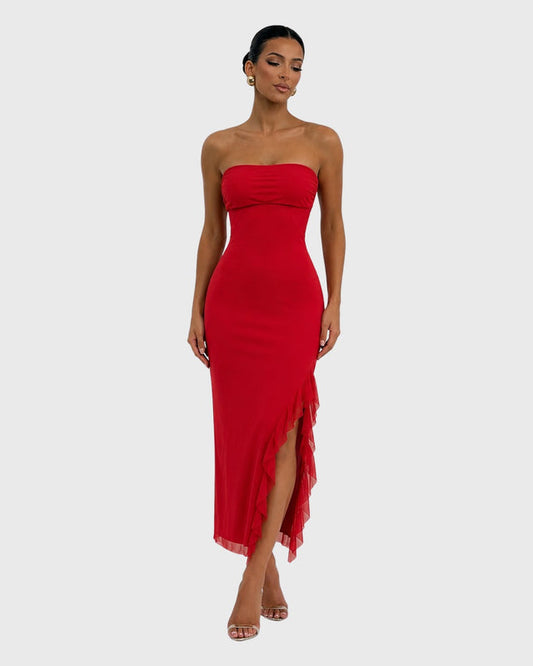 GOLDEN REVERIE MAXI DRESS - vista posterior