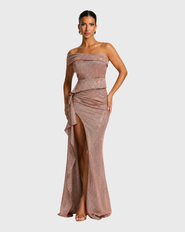 GOLDEN WHISPER MAXI DRESS - vista frontal