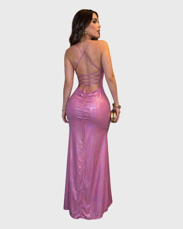 WHISPER SAGE MIDI DRESS - vista posterior