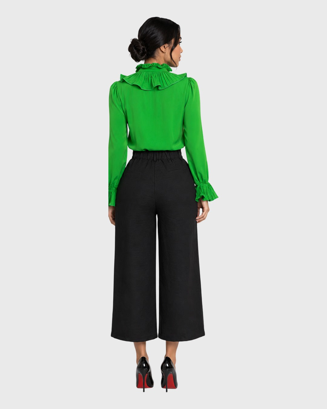 Lady Boss Shirt Verde para mujer - vista posterior