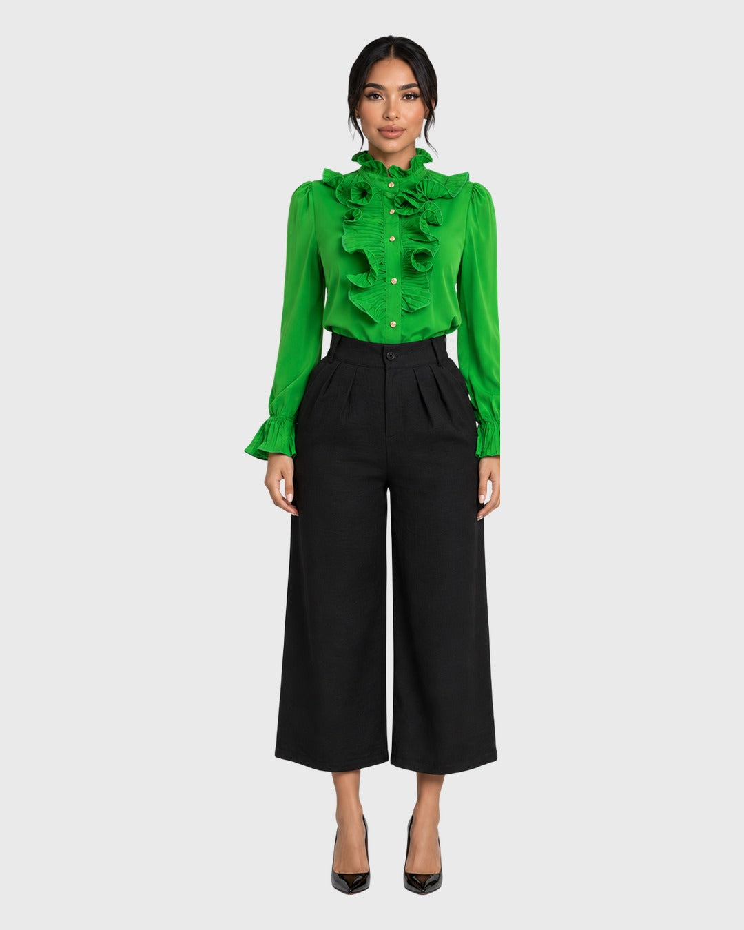 Lady Boss Shirt Verde para mujer - vista frontal